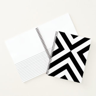 Black and Transparent Chevrons Sketch Notes Notebook