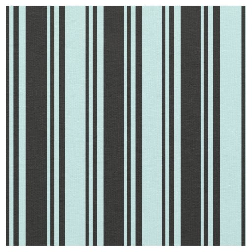 Black and Turquoise Colored Stripes Fabric