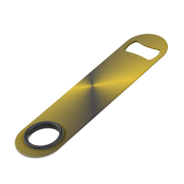 Black and Vibrant Gold Bar Key (Front Angled)