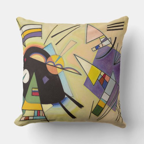 Black and Violet by Wassily Kandinsky Throw Pillow
