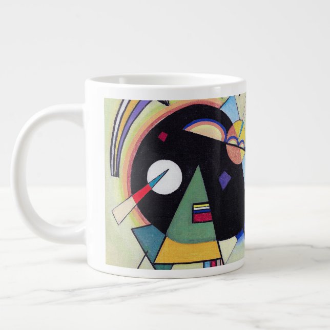 Black and Violet - Kandinsky  Giant Coffee Mug (Left)