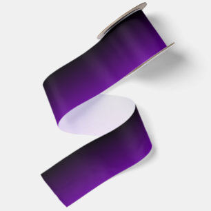 Black and Violet Purple Ombre Satin Ribbon