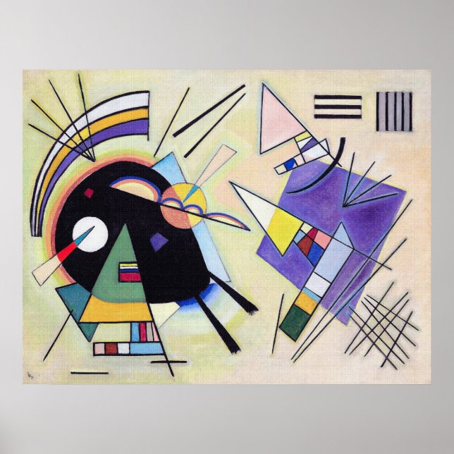 Black and Violet - Wassily Kandinsky Modern Art  Poster (Front)