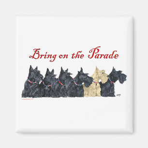 Black and Wheaten Scottish Terriers Magnet
