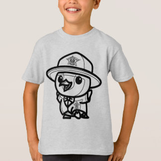 BLACK AND WHITE #10 - Texas sheriff penguin T-Shirt