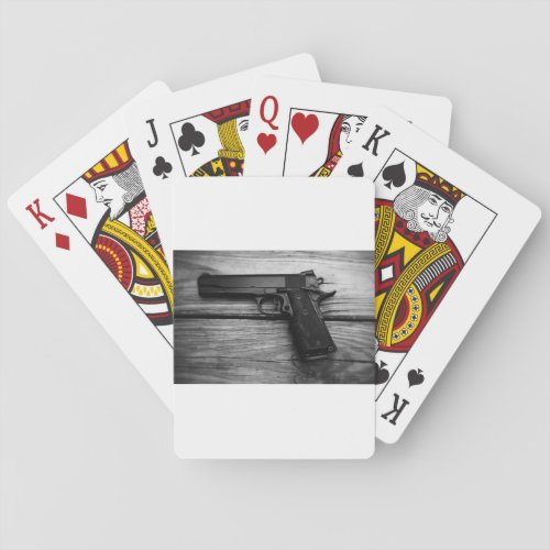 Black and White 1911 Playing Cards
