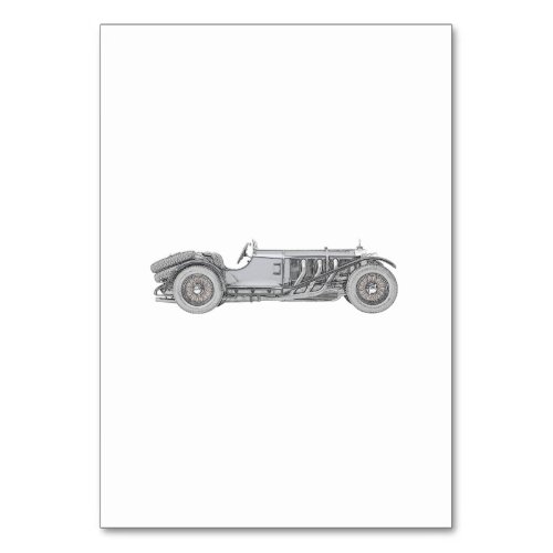 Black and White 1928 Mercedes_Benz SSK Drawing Table Number