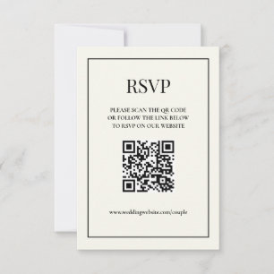 Black and White 3.5x5 Digital RSVP Card