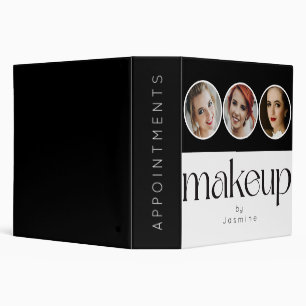Black And White 3 Photo MUA Appointments Ring Binder
