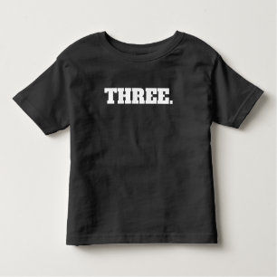 Black and White 3rd Birthday Toddler T-shirt