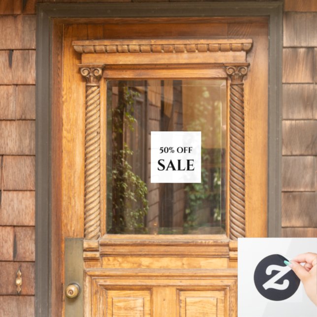 Black And White 50% OFF SALE Window Cling (Home Door)