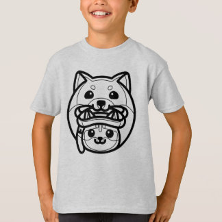 BLACK AND WHITE #54 - Dog and cat on an adventure T-Shirt