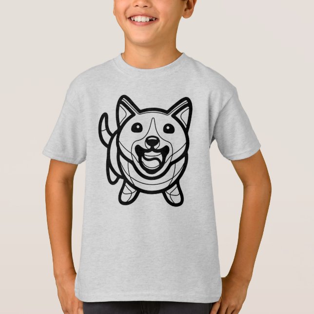 BLACK AND WHITE #60 - A dog holding the ball T-Shirt (Front)