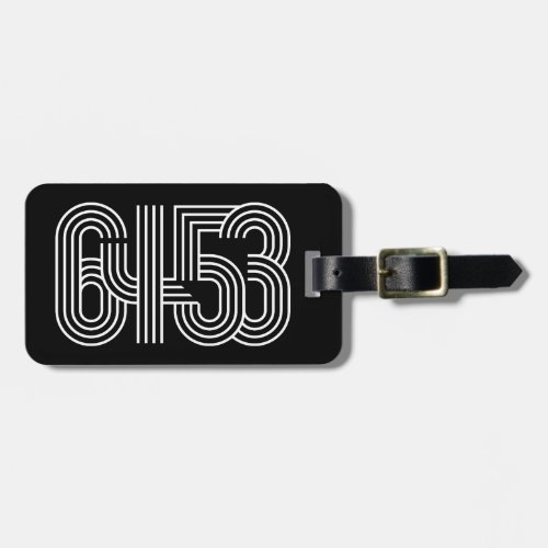 Black and White 6453 Acrylic Luggage Tag