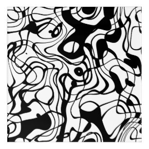 Black and White Abstract Acrylic Print