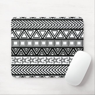 Black And White Abstract Art Mouse Pad