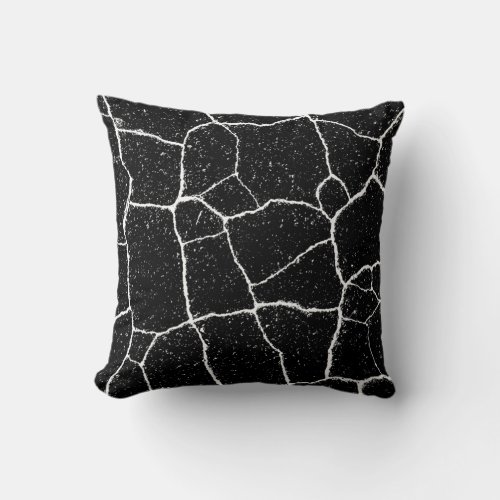 Black and White Abstract Art Painting Throw Pillow