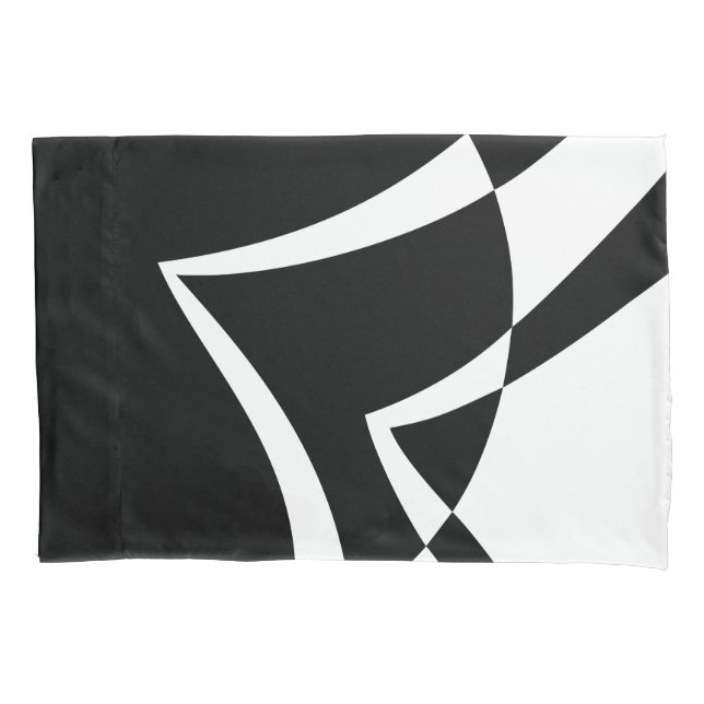 Black And White Abstract Art Pillow Case (Front)