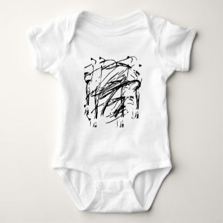 Black and white abstract baby bodysuit