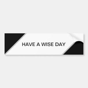 Black and white abstract bumper sticker