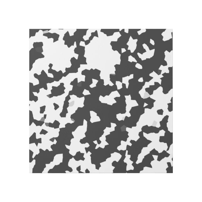 Black And White Abstract Camouflage Gallery Wrap (Front)