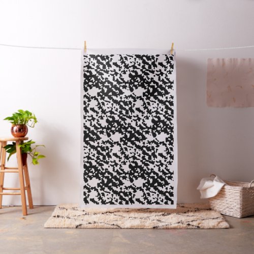 Black And White Abstract Camouflage Pattern Fabric