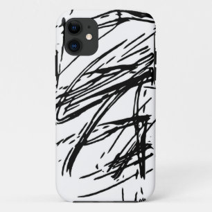 Black and white abstract iPhone 11 case