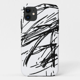 Black and white abstract iPhone 11 case