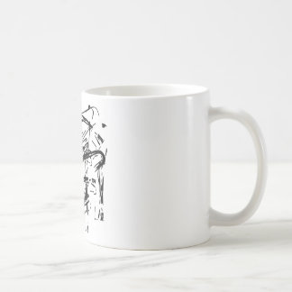 Black and white abstract coffee mug