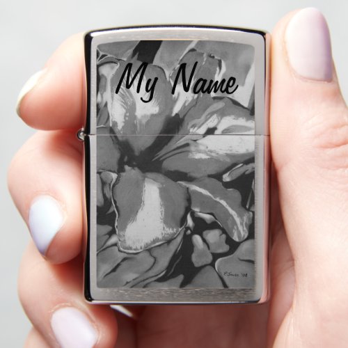 black and white abstract contempory design zippo lighter