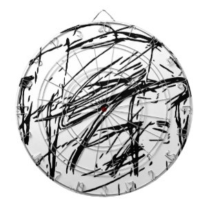 Black and white abstract dartboard