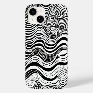 Black and White Abstract Design Case-Mate iPhone 14 Case