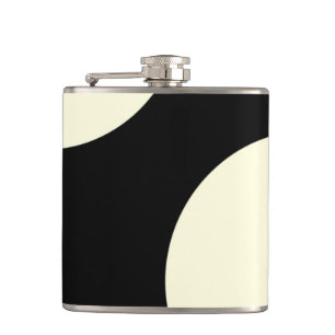 Black and white abstract design flask