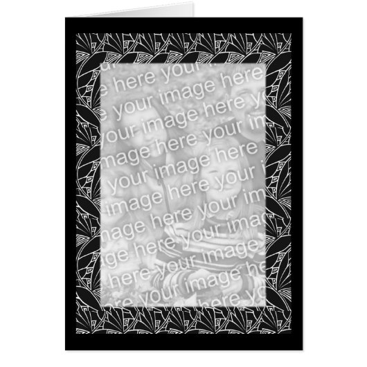 Black And White Abstract Design Photo Card (Front)
