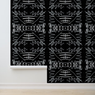 Black and white abstract design wallpaper 