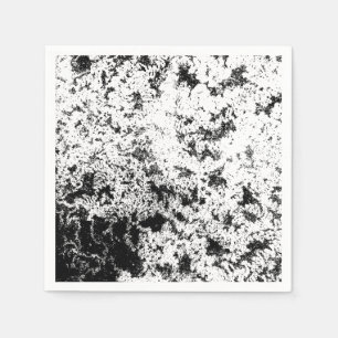 Black and White Abstract Dirt "Clouds" Formation Napkins
