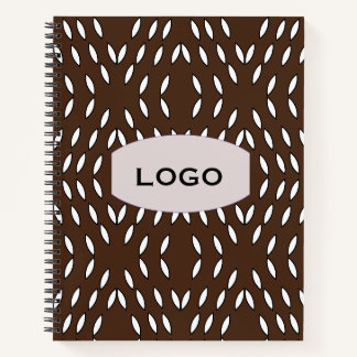 Black and White Abstract Dot Pattern Personalized Notebook