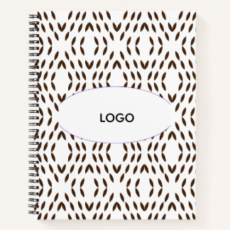Black and White Abstract Dot Pattern Personalized Notebook