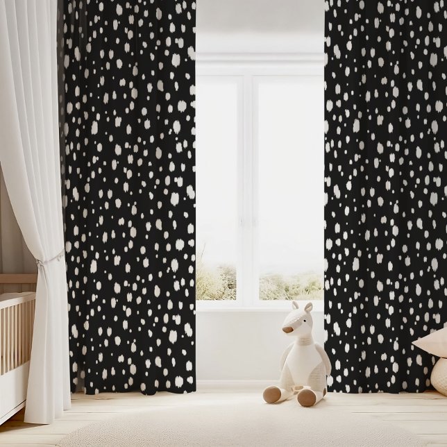 Black and White Abstract Dots Blackout Curtains (Creator Uploaded)