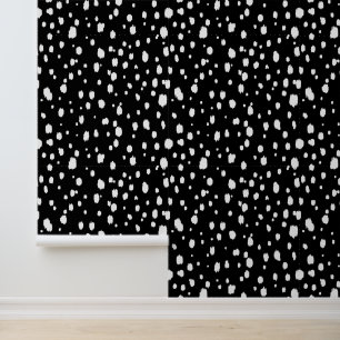 Black and White Abstract Dots Wallpaper