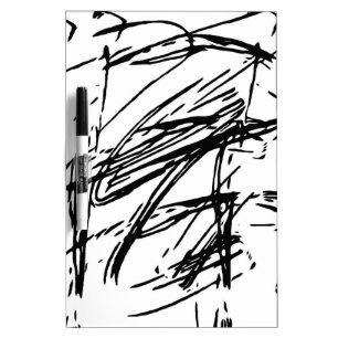Black and white abstract dry erase board