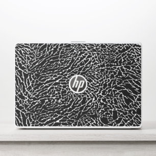 Black and White Abstract Elephant Print HP Laptop Skin
