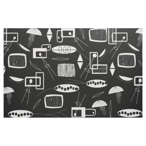 Black and White Abstract Fabric