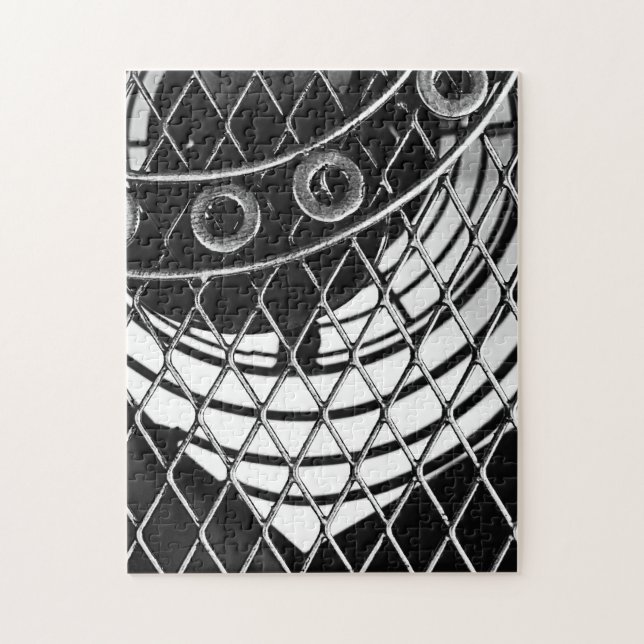 Black and White Abstract Geometric Photo Jigsaw Puzzle (Vertical)