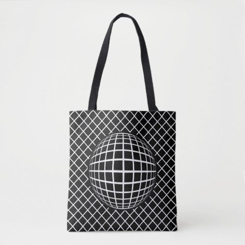 Black and White Abstract Geometric Shape Tote Bag