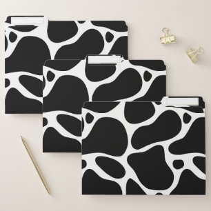 Black and white abstract giraffe pattern file folder