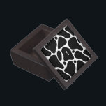 Black and white abstract giraffe pattern gift box<br><div class="desc">Black and white abstract giraffe pattern,  modern animal print design. Optional monogram.</div>