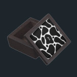 Black and white abstract giraffe pattern gift box<br><div class="desc">Black and white abstract giraffe pattern,  modern animal print design. Optional monogram.</div>