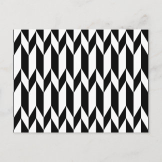 Black and White Abstract Graphic Pattern. Postcard