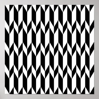 Black and White Abstract Graphic Pattern. Poster